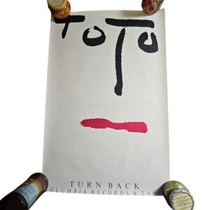 Toto Turn Back Original Vintage 1981 Promo Album Poster 23x35 CBS Inc Pop Rock